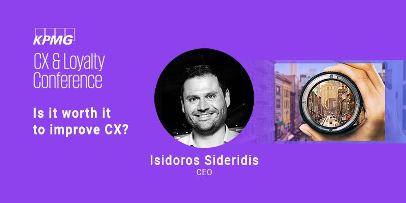 banner of Isidoros participated as a speaker with his speech “Is it worth it to improve CX?”