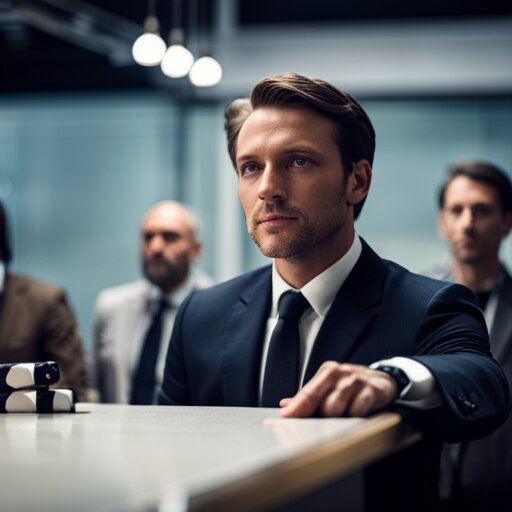 AI created image with high-skilled white-collar man